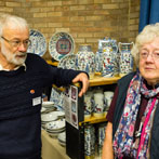 Oxford Ceramics Fair 2015, Liz Gale with Russell Coates
